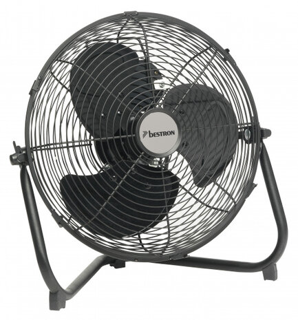 vloerventilator Retro 35 cm 3 standen 55W zwart