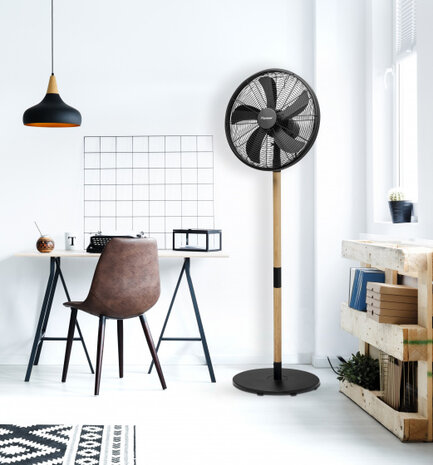 statiefventilator 3 standen 80&deg; rotatie 45 cm 50W zwart