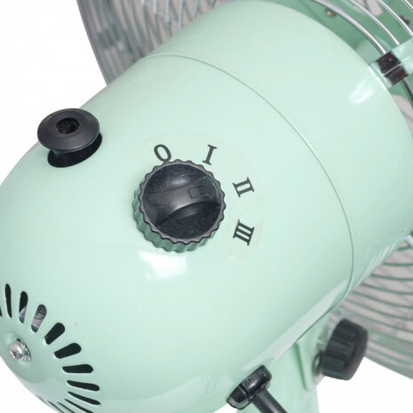 tafelventilator Retro 35 cm 3 standen 75&deg; 35W groen