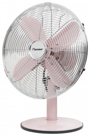 tafelventilator Retro 35 cm 3 standen 75&deg; 35W roze