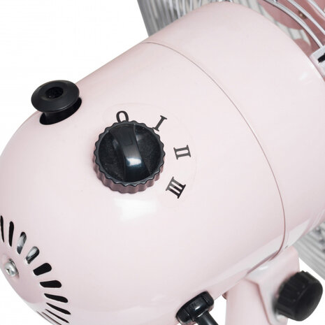 tafelventilator Retro 35 cm 3 standen 75&deg; 35W roze