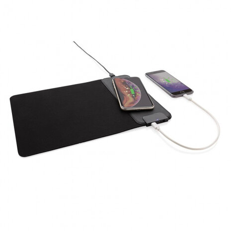muismat draadloze oplader 32 cm rubber zwart