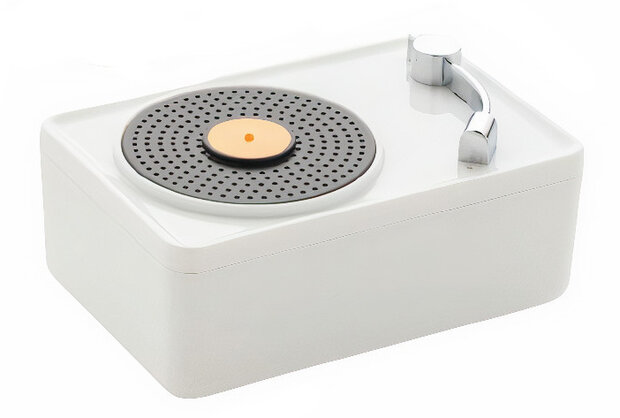 speaker draadloos 7,5 cm metaal wit