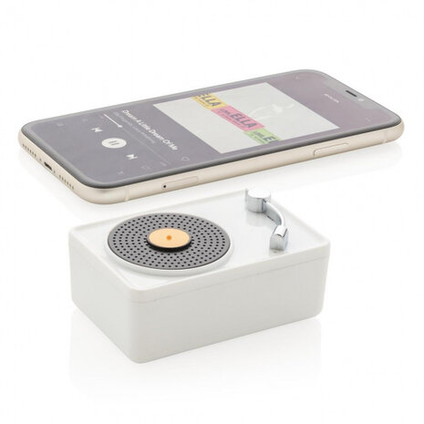 speaker draadloos 7,5 cm metaal wit