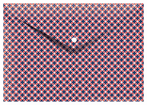 elastomap envelop 33 x 23,5 cm karton rood/blauw