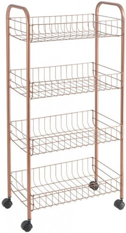 trolleykastje Ascona 84 x 41 cm staal koper