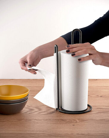 keukenrolhouder My Roll 15 x 32 cm metaal zwart