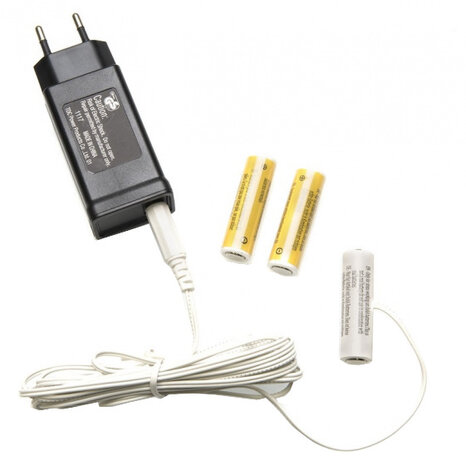 batterijlader 4,5V AA zwart 4-delig