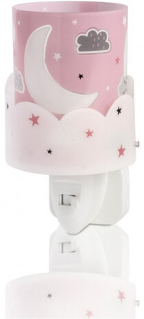 nachtlampje Maan junior wit/roze 230V