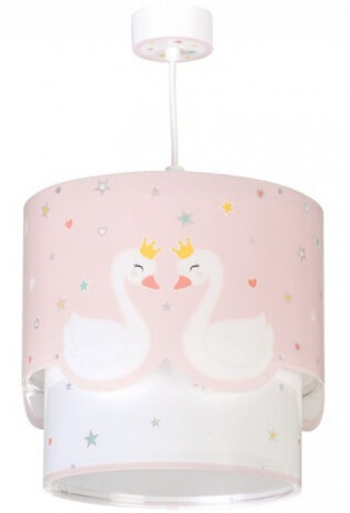 hanglamp Zwaan junior 65 x 33 cm E27 wit/roze