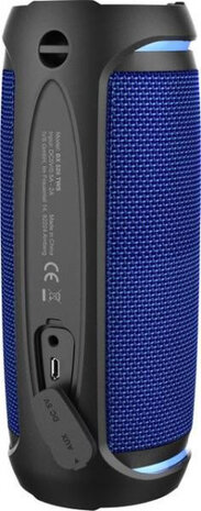 speaker BX-520 TWS Bluetooth AUX 19 cm blauw