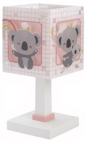 nachtlampje koala junior 30 x 15 cm wit/roze