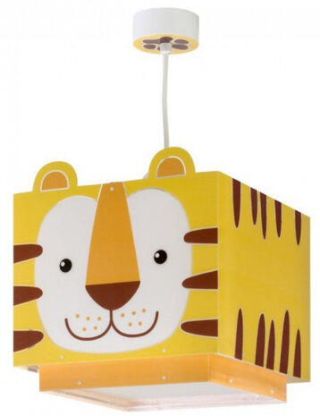 hanglamp Tijger junior 65 x 24 cm E27 wit/geel