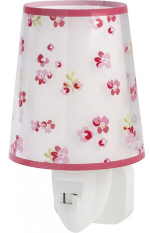 nachtlampje Bloemen junior wit/roze 230V