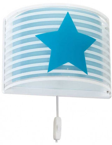 wandlamp Sterretje junior 24,5 x 31 cm E27 blauw