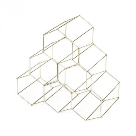 wijnrek Hexa staal zilver 6 flessen