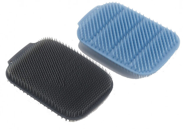 afwasborstel CleanTech 10,9 cm PP blauw/grijs