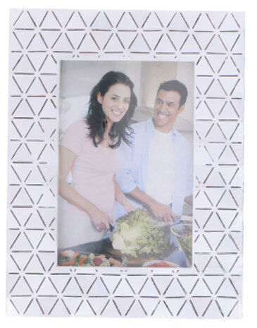 fotolijst met ledverlichting 21,5 x 16,5 cm wit