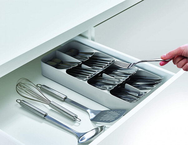 bestekorganiser DrawerStore 39,4 cm PP grijs