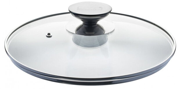 pannendeksel los 24 cm glas/RVS transparant