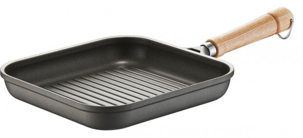 grillpan Bonanza 24 cm aluminium zwart/naturel