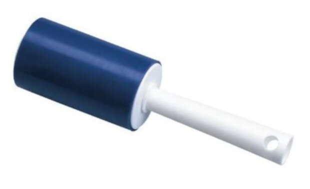 kledingroller 22,5 cm ABS blauw/wit