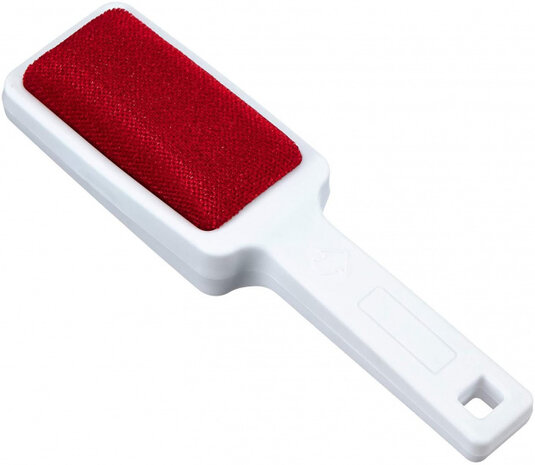 textielborstel 21,5 cm polypropyleen wit/rood