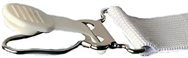 beddenspanner 29 cm staal/katoen wilt/zilver 4 stuks