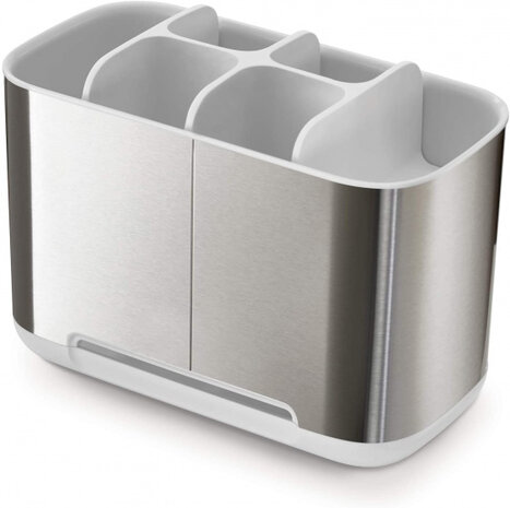 badkameraccessoire-set RVS zilver/wit 2-delig
