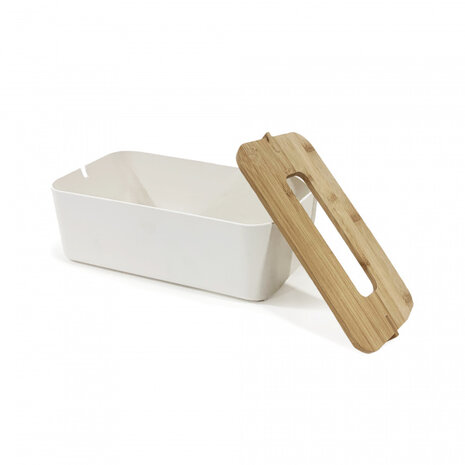 tissuehouder Ecologik 25,5 cm bamboe wit/blank