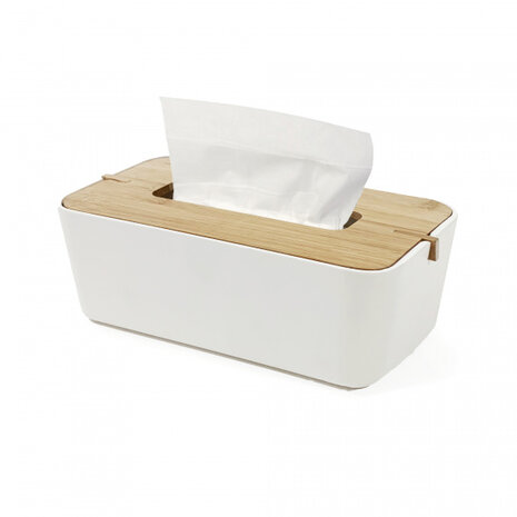 tissuehouder Ecologik 25,5 cm bamboe wit/blank