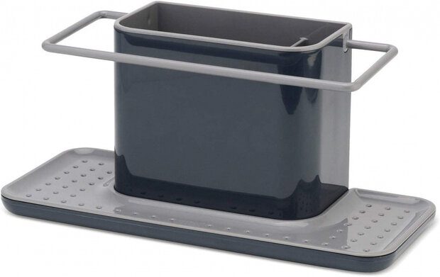 gootsteenorganiser 15 x 30,5 x 13 cm grijs/zwart