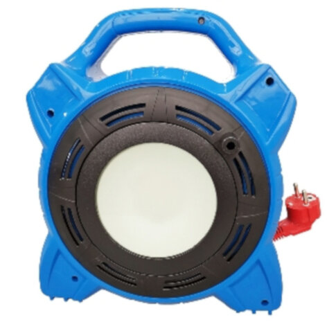 verlengkabelhaspel 230V geaard 20 meter blauw