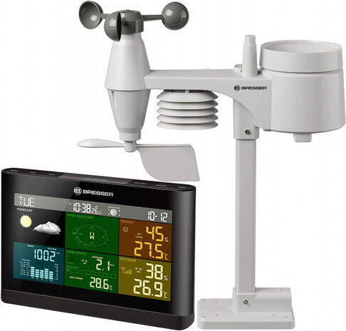 weerstation Comfort 5-in-1 202 mm zwart 3-delig