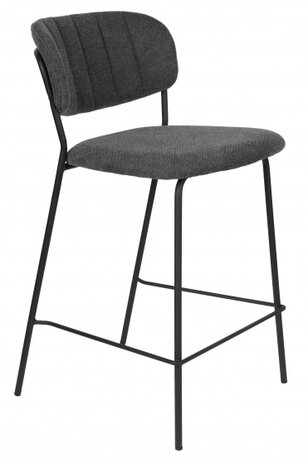 barkruk Jolien 48 x 89 cm staal/polyester/nylon donkergrijs