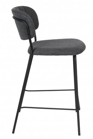 barkruk Jolien 48 x 89 cm staal/polyester/nylon donkergrijs