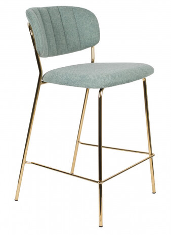 barkruk Jolien 48 x 89 cm staal/polyester/nylon groen/goud