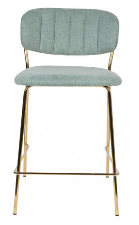 barkruk Jolien 48 x 89 cm staal/polyester/nylon groen/goud