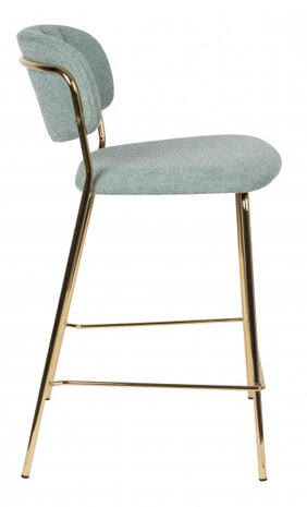 barkruk Jolien 48 x 89 cm staal/polyester/nylon groen/goud