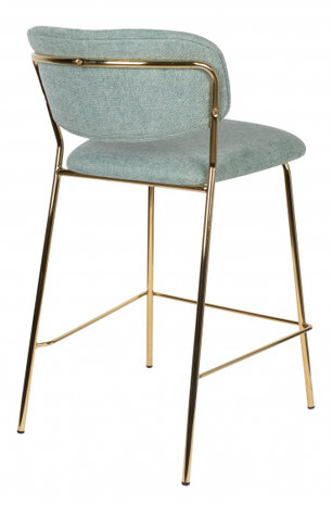 barkruk Jolien 48 x 89 cm staal/polyester/nylon groen/goud