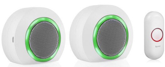 deurbelset DBY-23524 draadloos 8,6 cm wit 6-delig