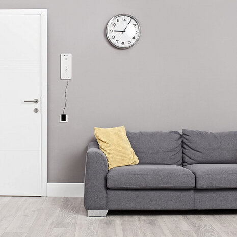 intercominstallatie DIC-21132 26 cm RVS wit/zilver