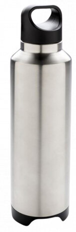 thermosfles met speaker 500 ml RVS grijs