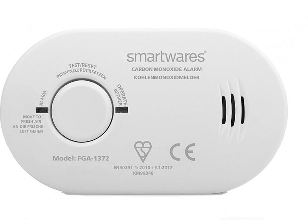 koolmonoxidemelder FGA-13721 85dB ABS wit