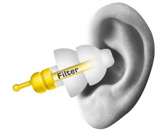 oordoppen FlyFit 12 mm thermoplast wit