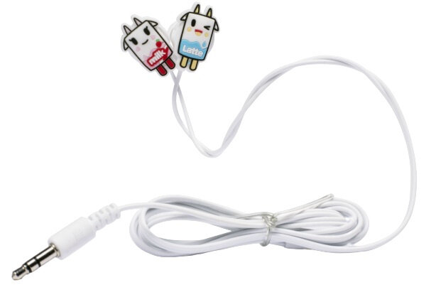 oordopjes Milk 3,5 mm-jack 130 cm wit