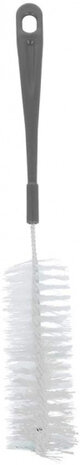flessenborstel flessen 32 cm staal/polyester grijs/wit