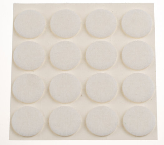anti-krasvilt zelfklevend diameter 18mm wit 16 stuks