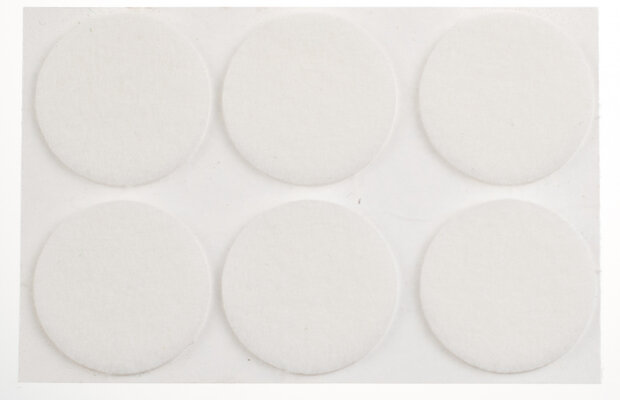 anti-krasvilt zelfklevend diameter 35 mm wit 6 stuks