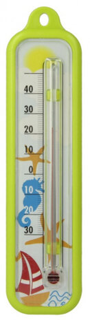thermometer junior 17,5 x 4,1 cm groen/wit